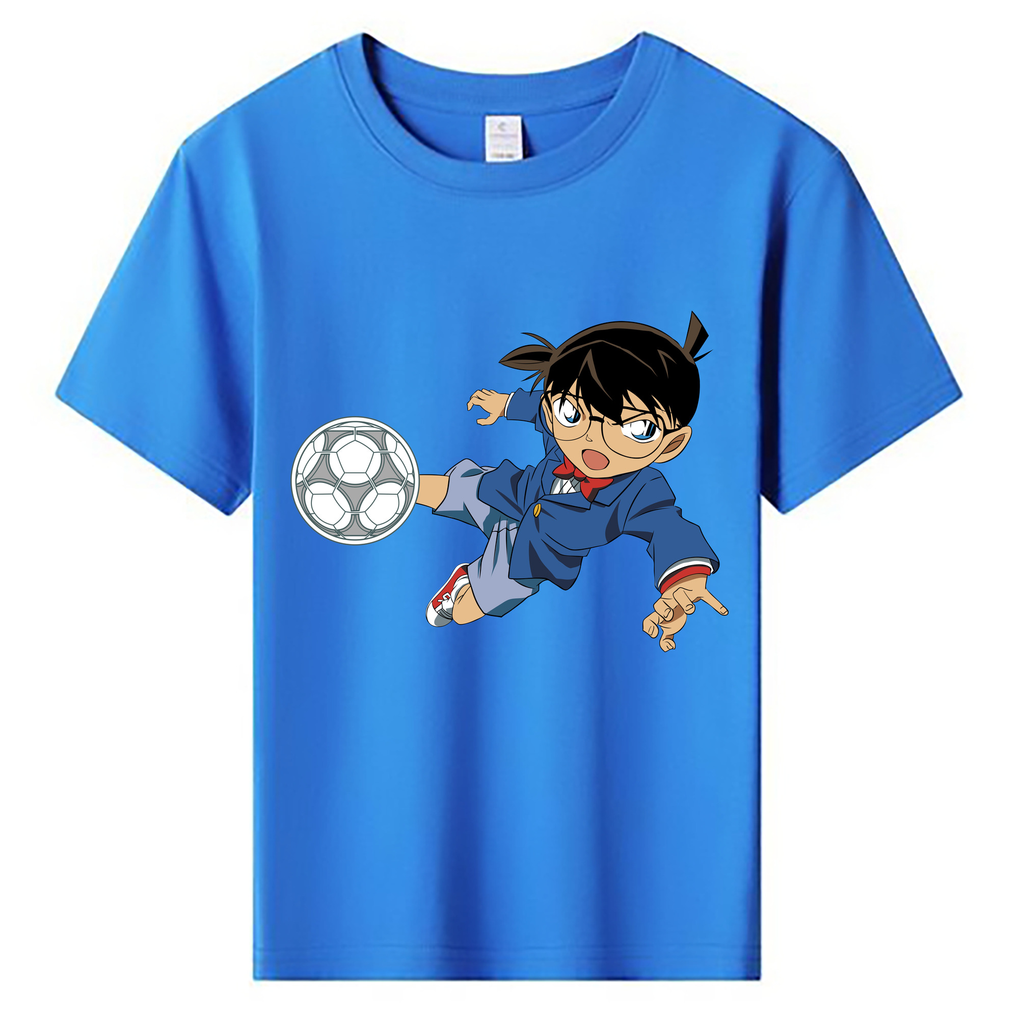 （画像用） 名探偵コナン 江戸川 コナン Detective Conan Conan Edogawa 綿100％キッズTシャツ（フロントプリント）